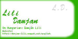 lili damjan business card
